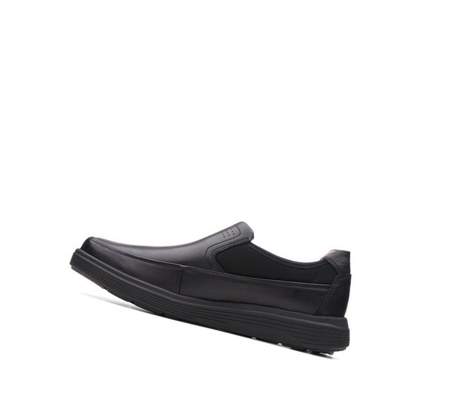 Chaussures Slip On Clarks Un Abode Go Cuir Homme Noir | CFUD91072