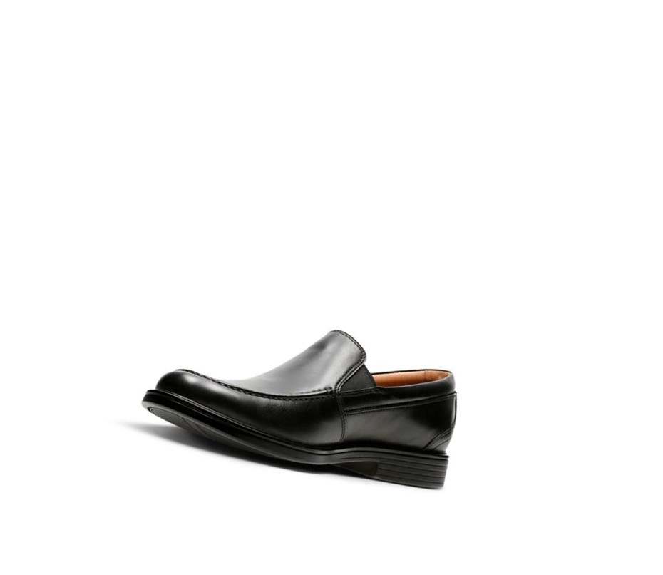 Chaussures Slip On Clarks Un Aldric Slip Cuir Homme Noir | IHBZ84371