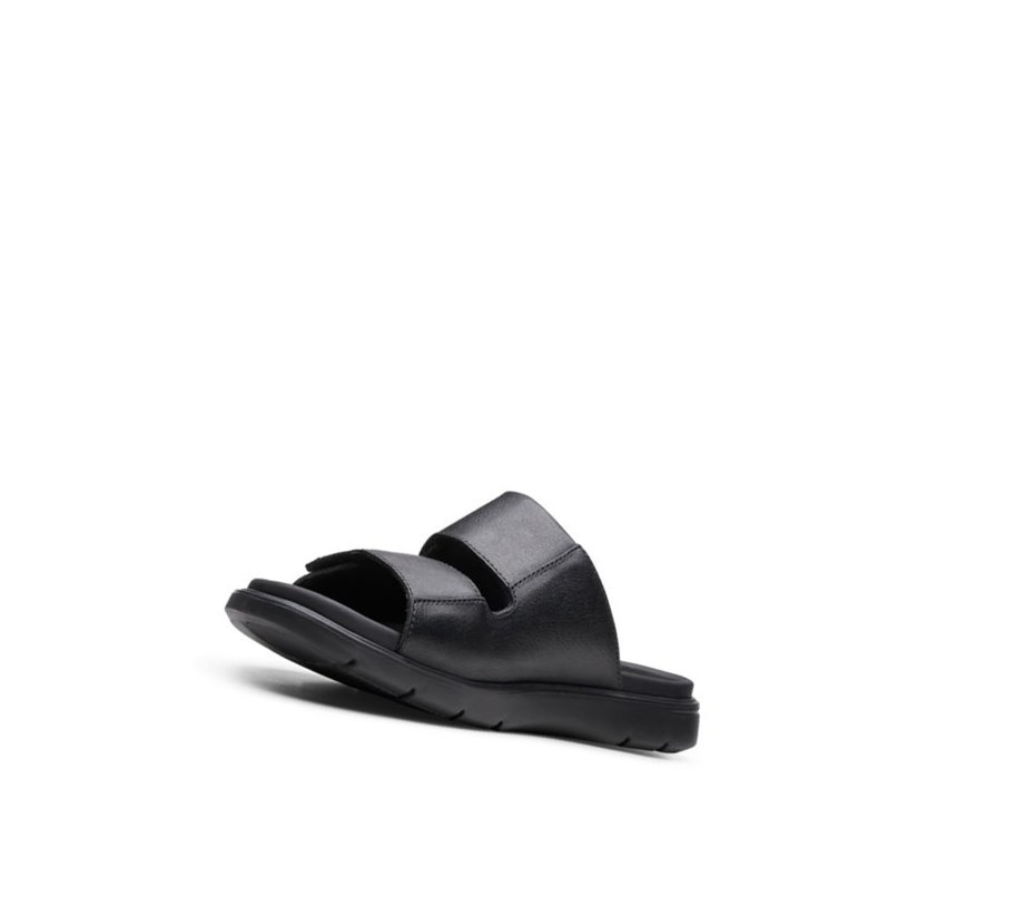 Chaussures Slip On Clarks Unwilmore Part Cuir Homme Noir | BXSA32780