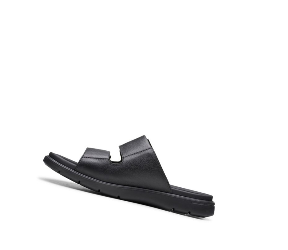 Chaussures Slip On Clarks Unwilmore Part Cuir Homme Noir | BXSA32780