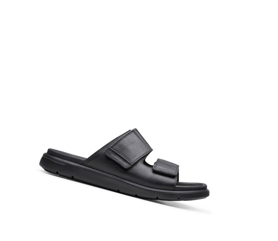 Chaussures Slip On Clarks Unwilmore Part Cuir Homme Noir | BXSA32780