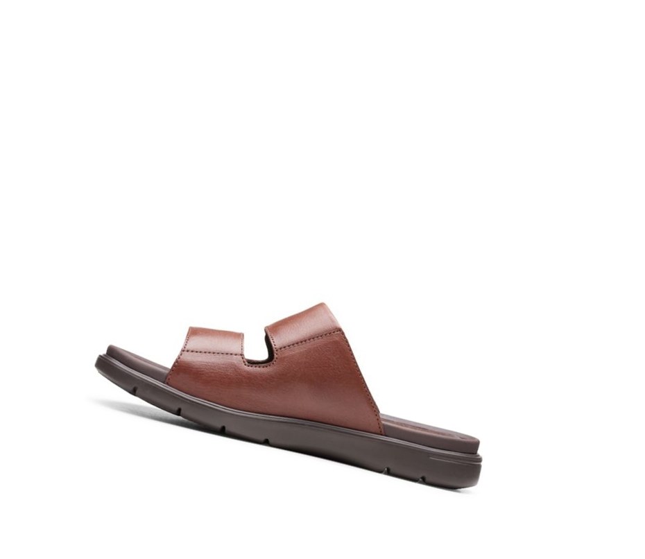 Chaussures Slip On Clarks Unwilmore Part Cuir Homme Marron Foncé | XMCA05324