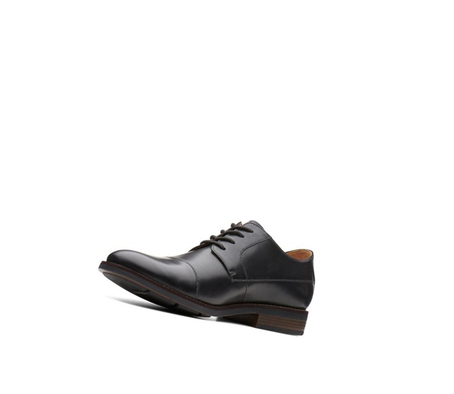 Chaussures de Marche Clarks Becken Cap Cuir Homme Noir | NMEQ30476