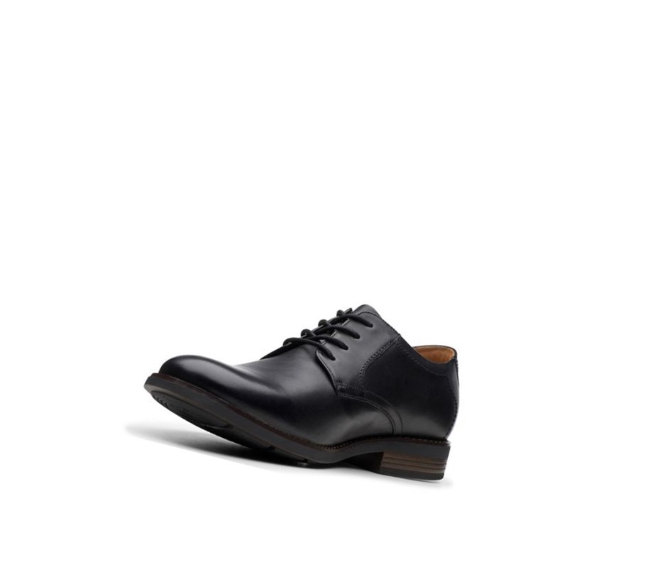 Chaussures de Marche Clarks Becken Dentelle Cuir Homme Noir | KHMF75184