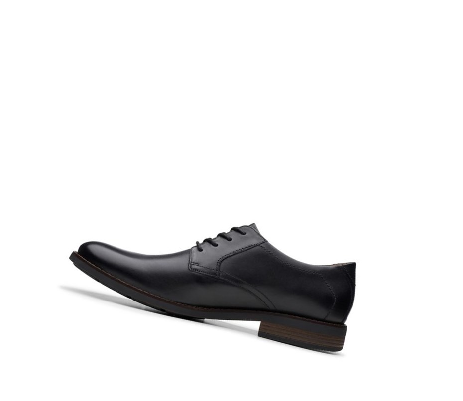 Chaussures de Marche Clarks Becken Dentelle Cuir Homme Noir | KHMF75184