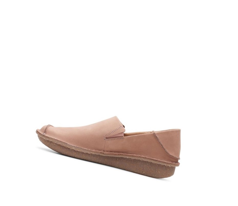 Chaussures de Marche Clarks Funny Go Nubuck Femme Rose | QCHY79203