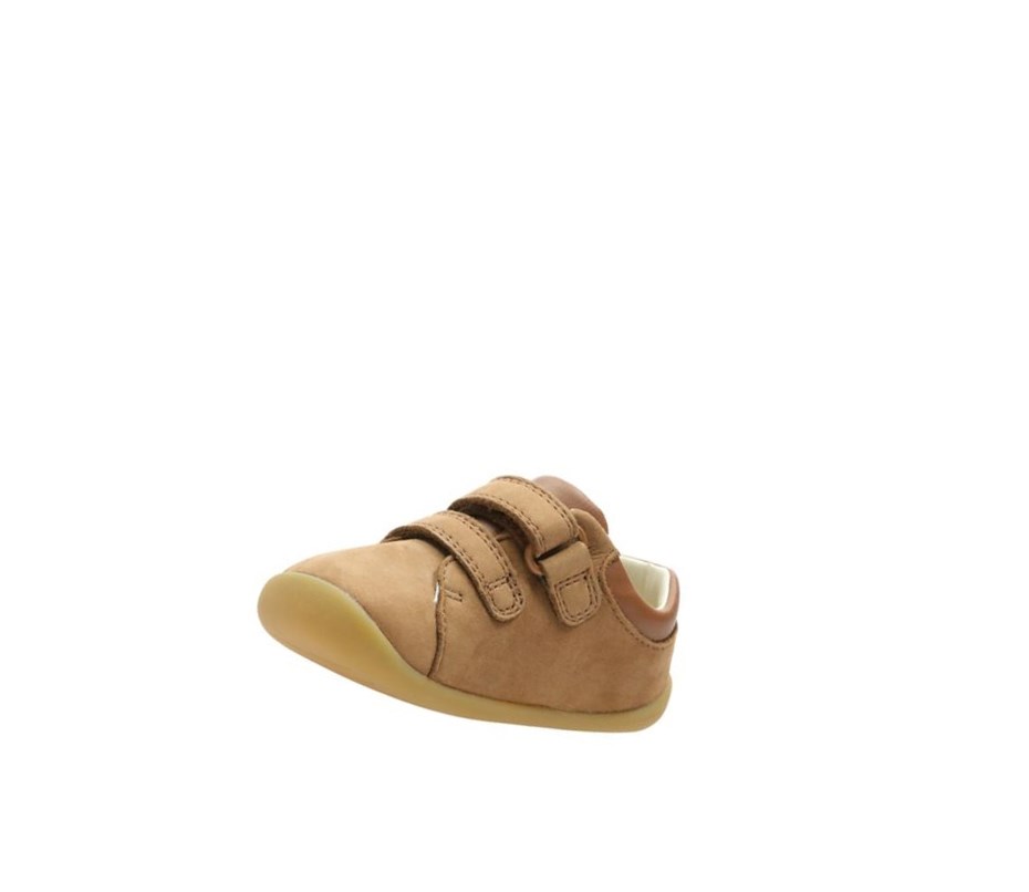 Chaussures de Marche Clarks Roamer Craft Cuir Fille Marron | IMZB71853