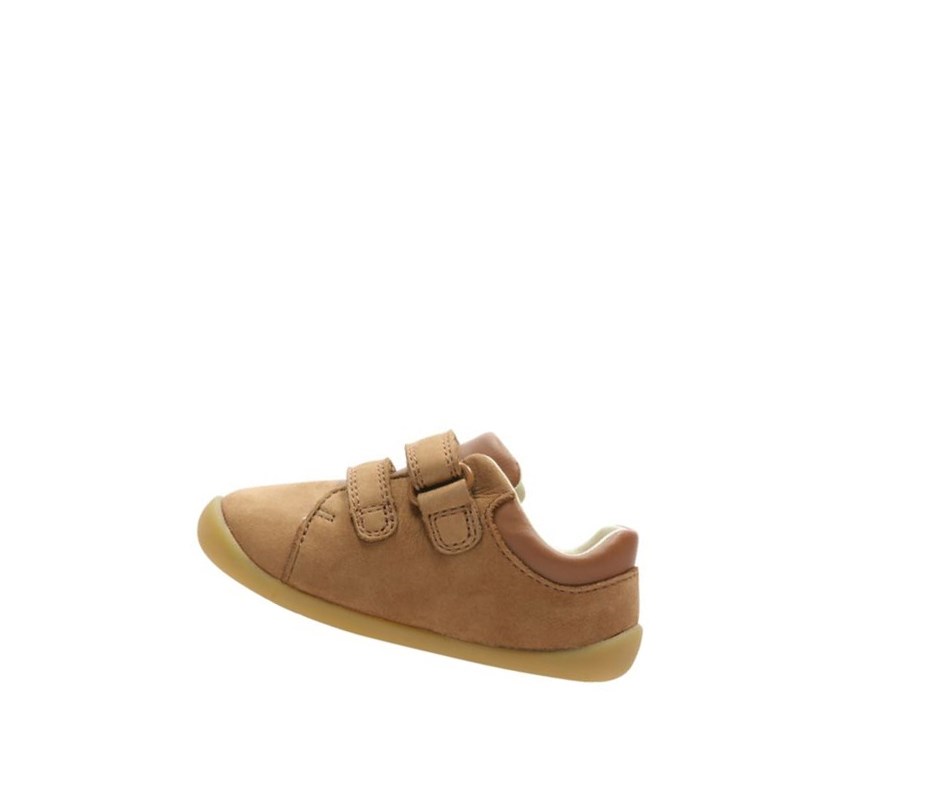 Chaussures de Marche Clarks Roamer Craft Cuir Fille Marron | IMZB71853