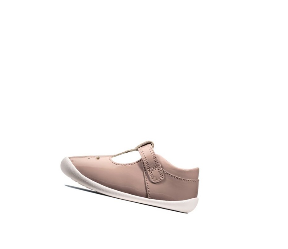 Chaussures de Marche Clarks Roamer Star Vernis Fille Rose | GKYF92031