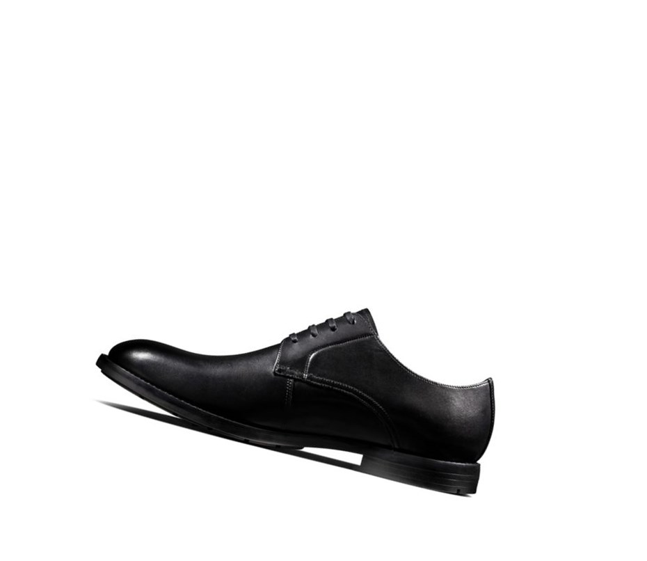 Chaussures de Marche Clarks Ronnie Walk Cuir Homme Noir | JFHQ30871