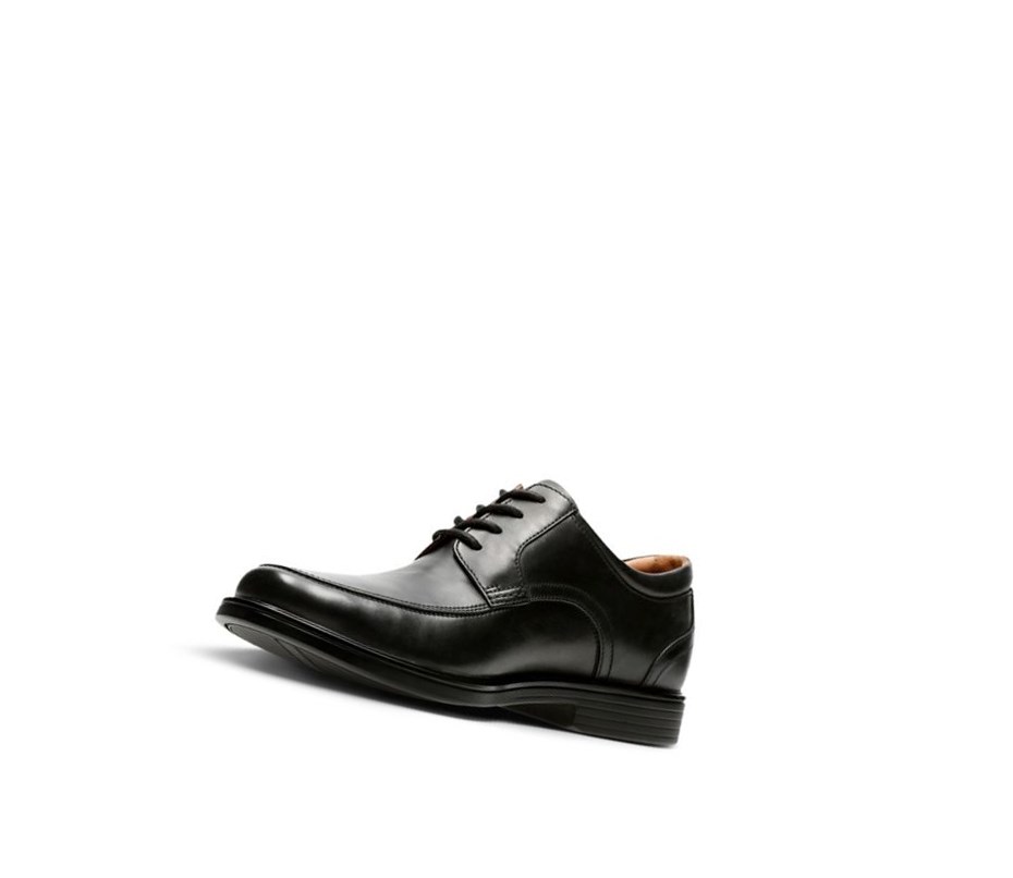 Chaussures de Marche Clarks Un Aldric Park Cuir Homme Noir | YIFH61452