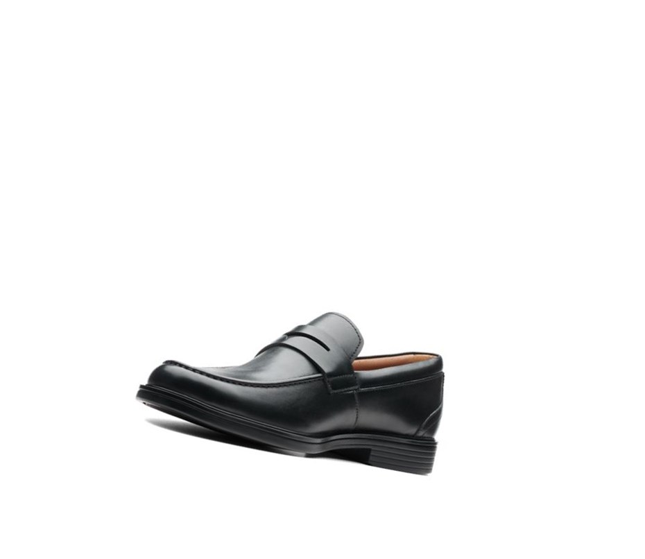 Chaussures de Marche Clarks Un Aldric Step Cuir Homme Noir | PEMY37840