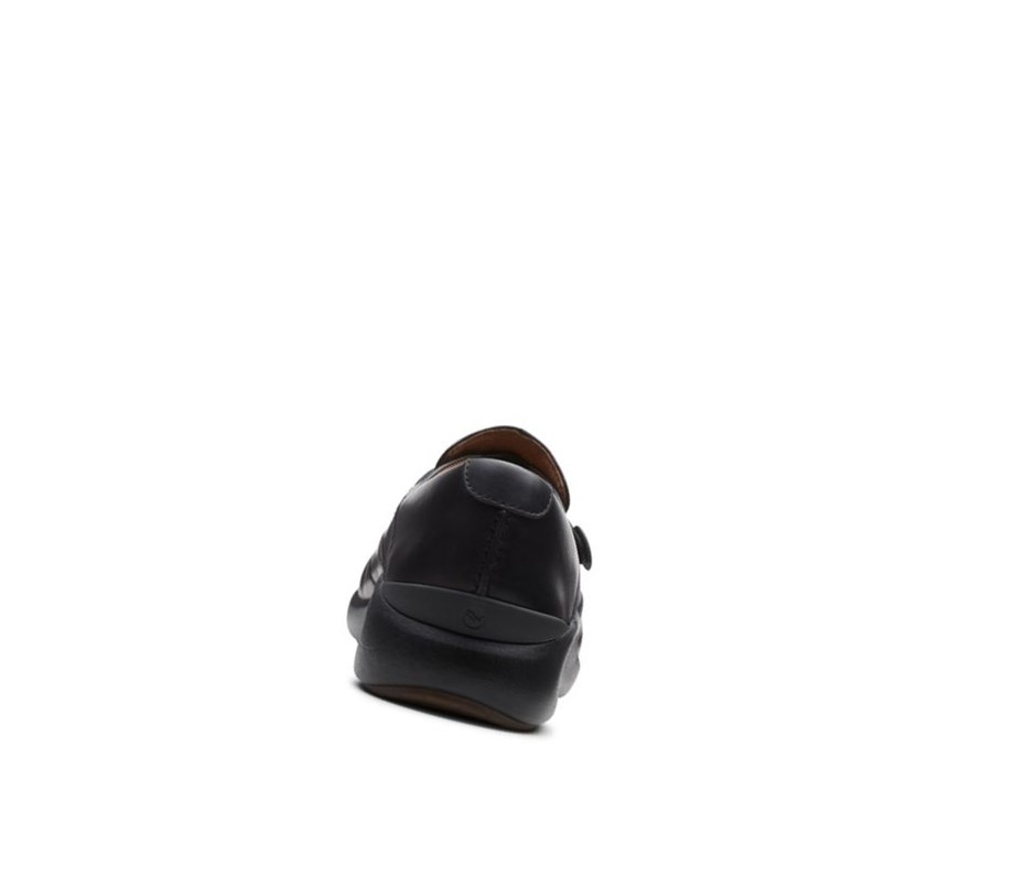 Chaussures de Marche Clarks Un Loop 2 Walk Cuir Femme Noir | SLWA41570