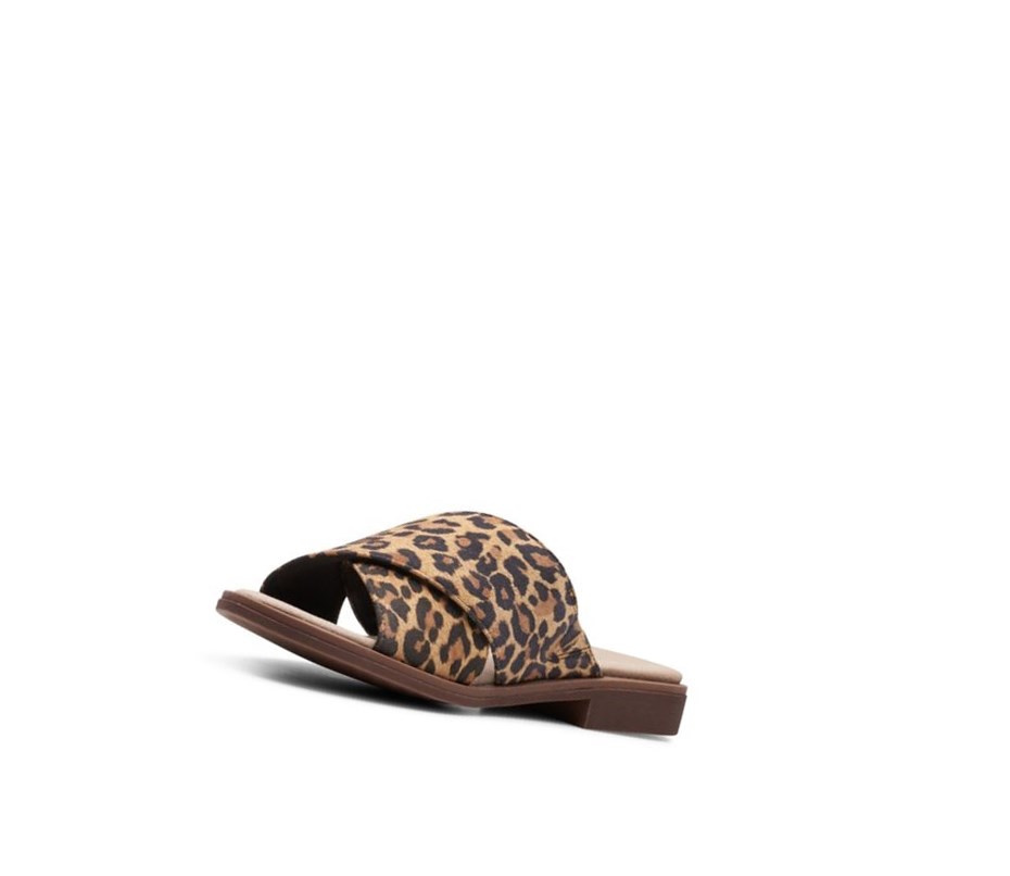 Claquette Clarks Declan Ivy Print Femme Leopard | QHZA31824