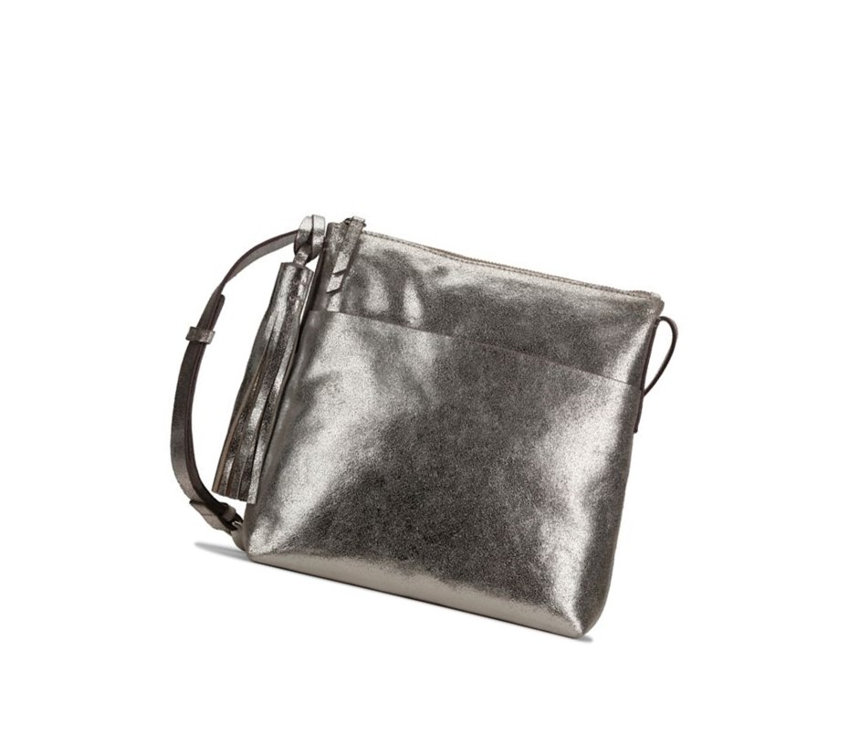 Leather Bags Clarks Topsham Shine Cuir Femme Argent | GBQH46358