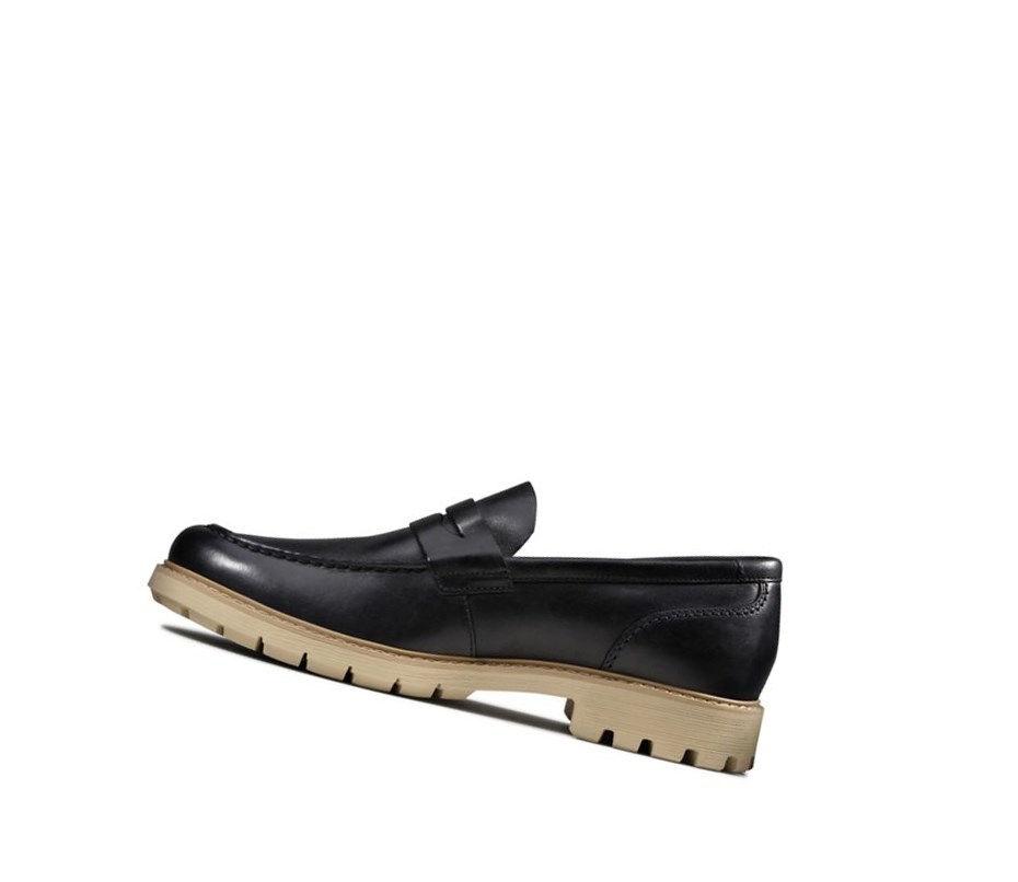 Loafers Clarks Batcombe Edge Cuir Homme Bleu Marine | MAQT63290