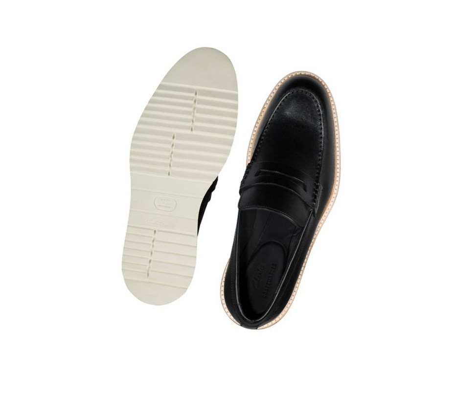 Loafers Clarks Ernest Free Cuir Homme Noir | MAHI73162