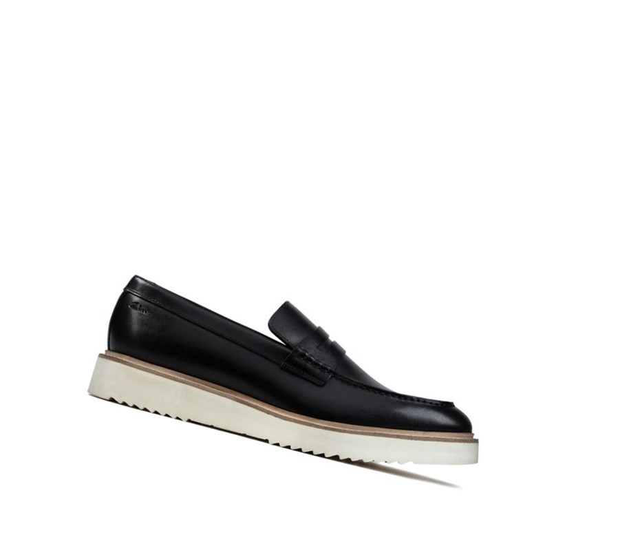 Loafers Clarks Ernest Free Cuir Homme Noir | MAHI73162