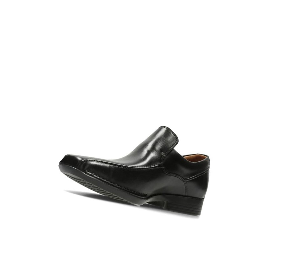 Loafers Clarks Francis Flight Cuir Homme Noir | ZFYP02846