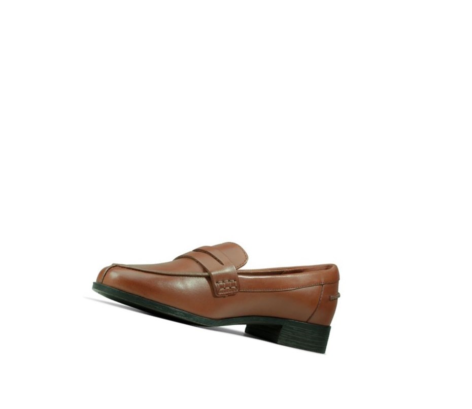 Loafers Clarks Hamble Cuir Femme Marron | IEXH06789