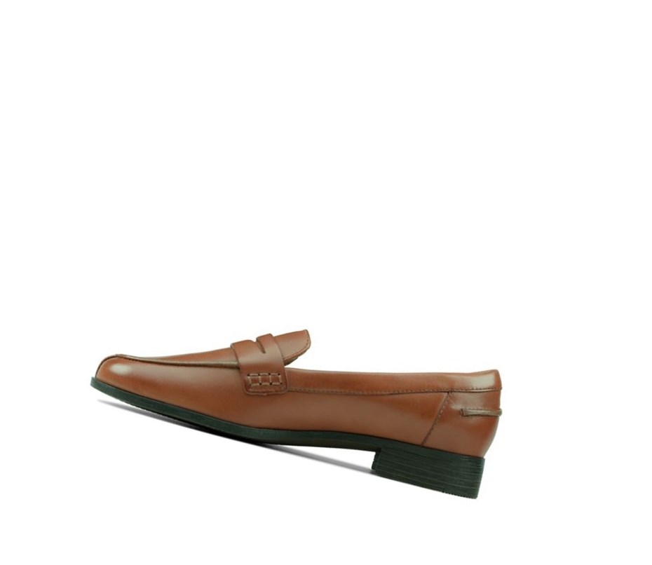 Loafers Clarks Hamble Cuir Femme Marron | IEXH06789