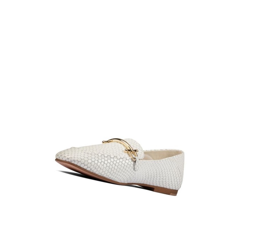 Loafers Clarks Pure 2 Cuir Femme Blanche | ROBJ81079