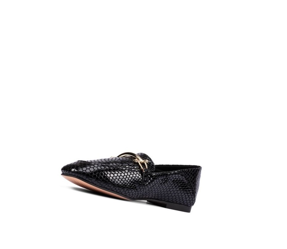 Loafers Clarks Pure 2 Cuir Femme Noir | GFVQ83429