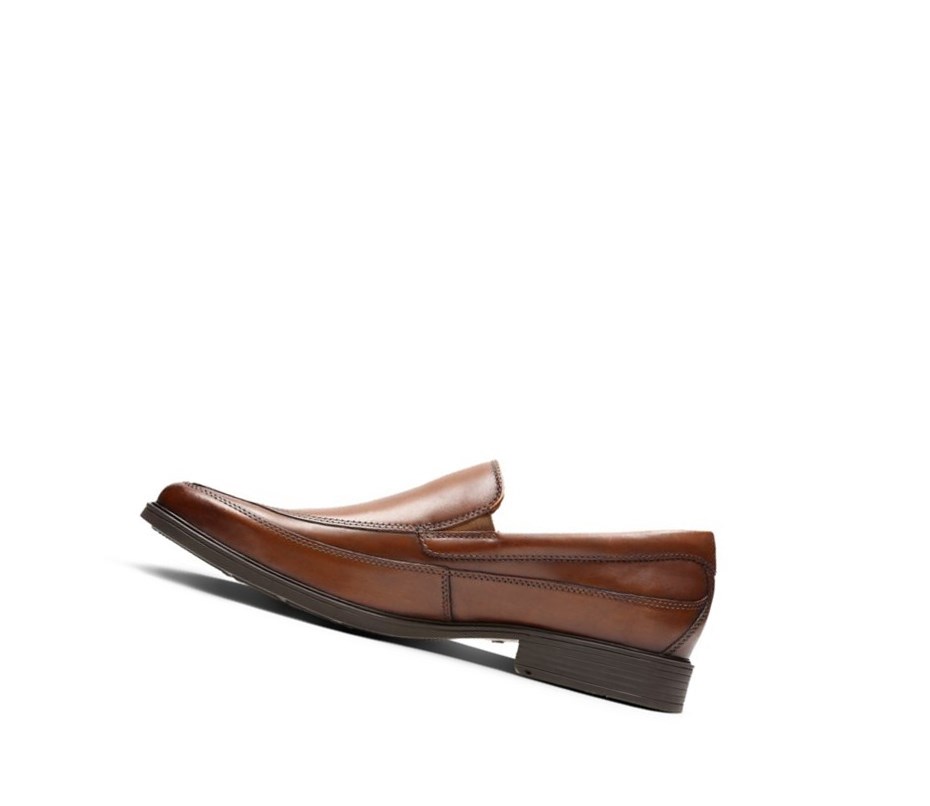 Loafers Clarks Tilden Free Cuir Homme Marron Foncé | NXPJ53084