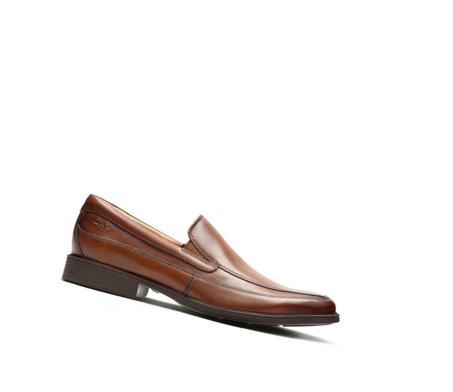 Loafers Clarks Tilden Free Cuir Homme Marron Foncé | NXPJ53084