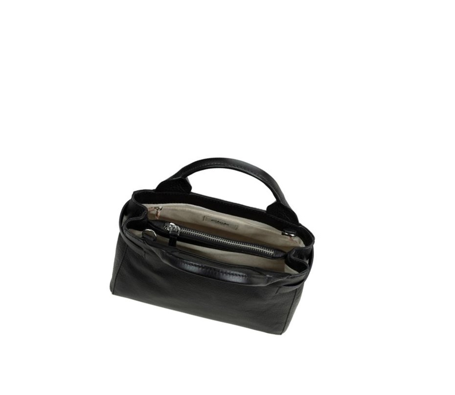 Sac Mini Clarks The Ella Small Cuir Femme Noir | PVKZ71902