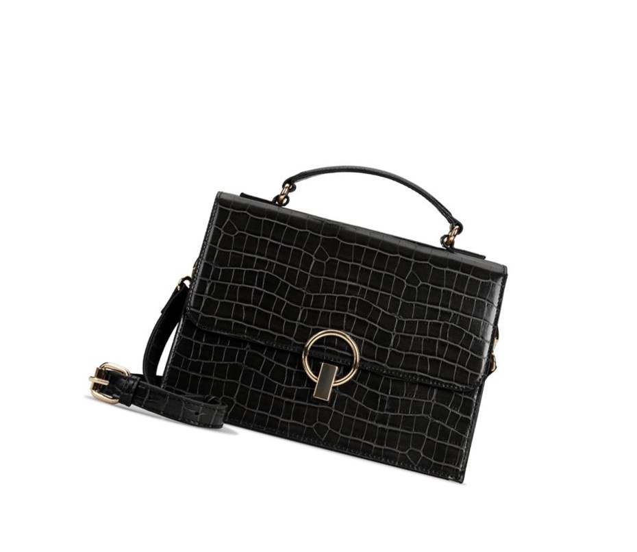 Sacs Crossbody Clarks Cabana Moon Croc Femme Noir | IWKE08924