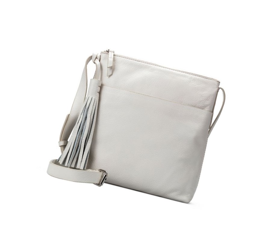 Sacs Crossbody Clarks Topsham Shine Cuir Femme Blanche | NMDG53271