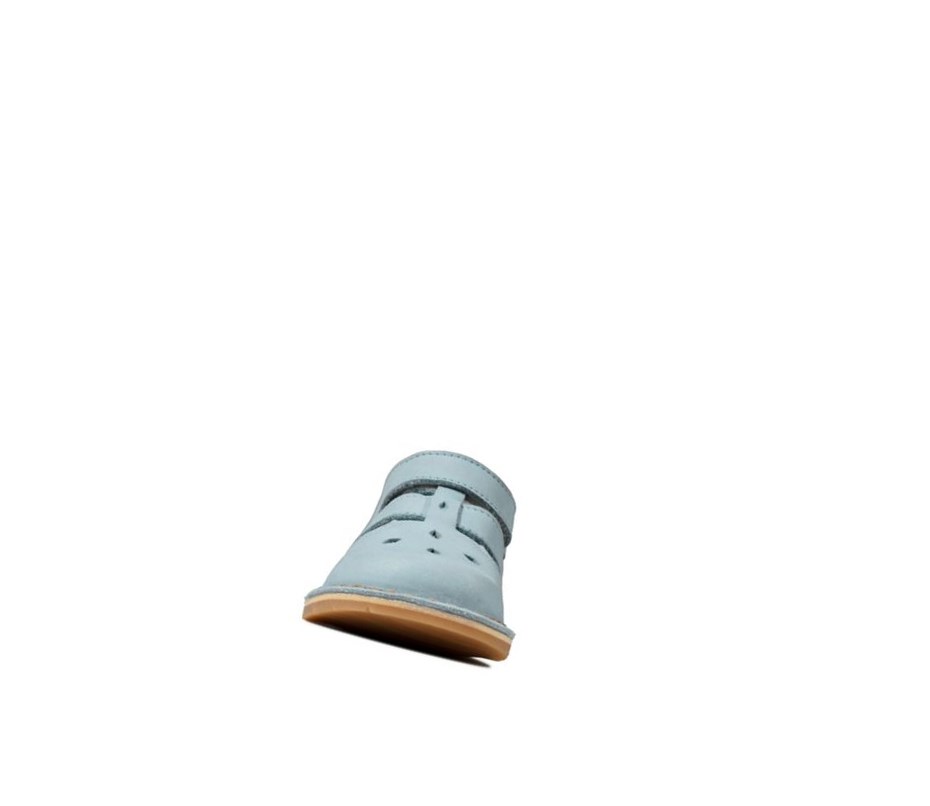 Sandales Casual Clarks Comet Sand Cuir Fille Bleu Clair | RUBT30542