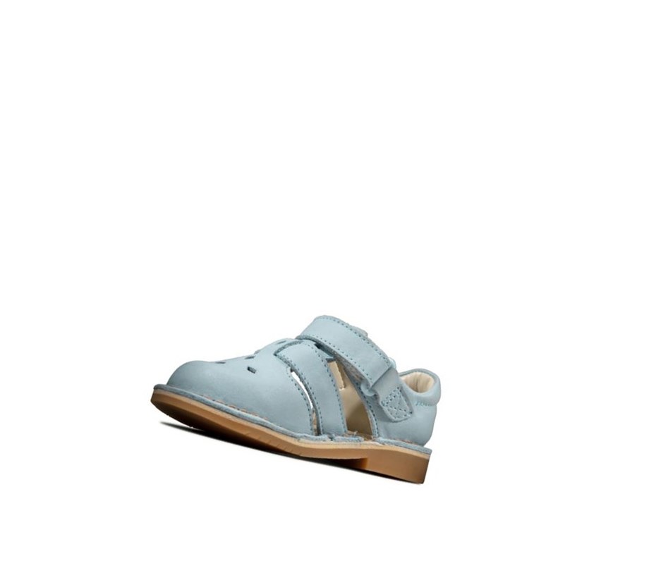 Sandales Casual Clarks Comet Sand Cuir Fille Bleu Clair | RUBT30542