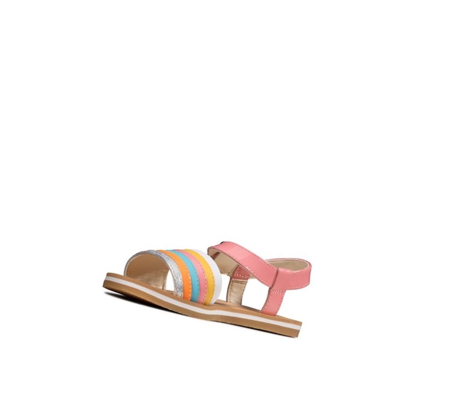 Sandales Casual Clarks Finch Stride Cuir Fille Multicolour | NMKV87521