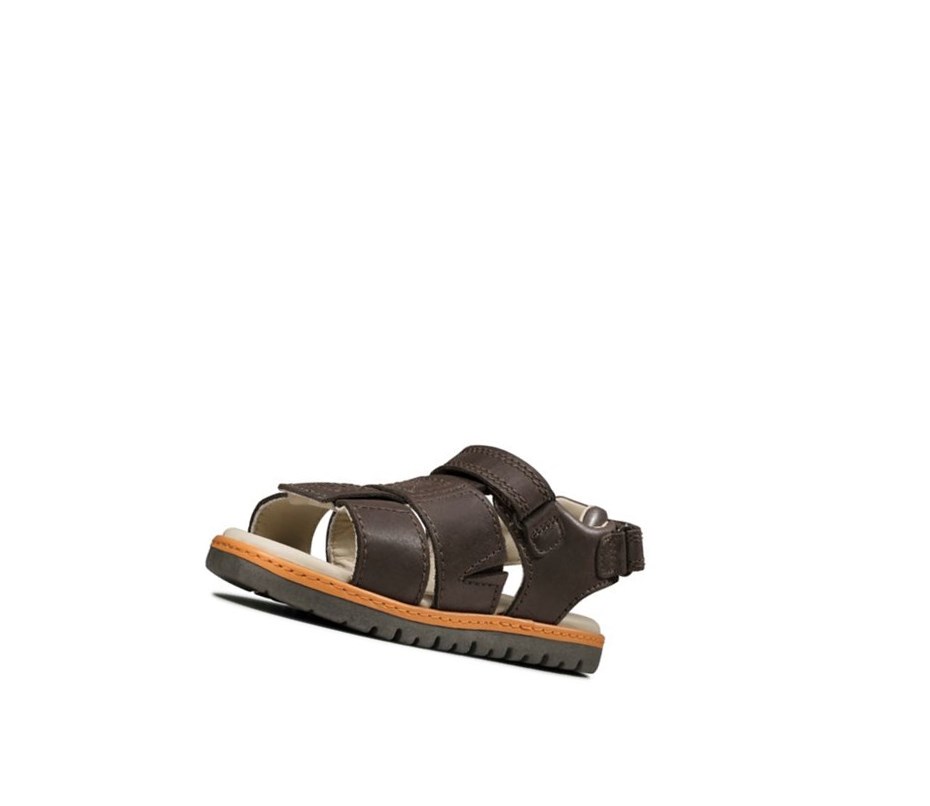 Sandales Casual Clarks Frances Tor Cuir Garcon Marron | VKBG37694