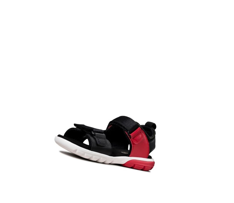 Sandales Casual Clarks Rocco Tide Cuir Fille Rouge | GEBV24610