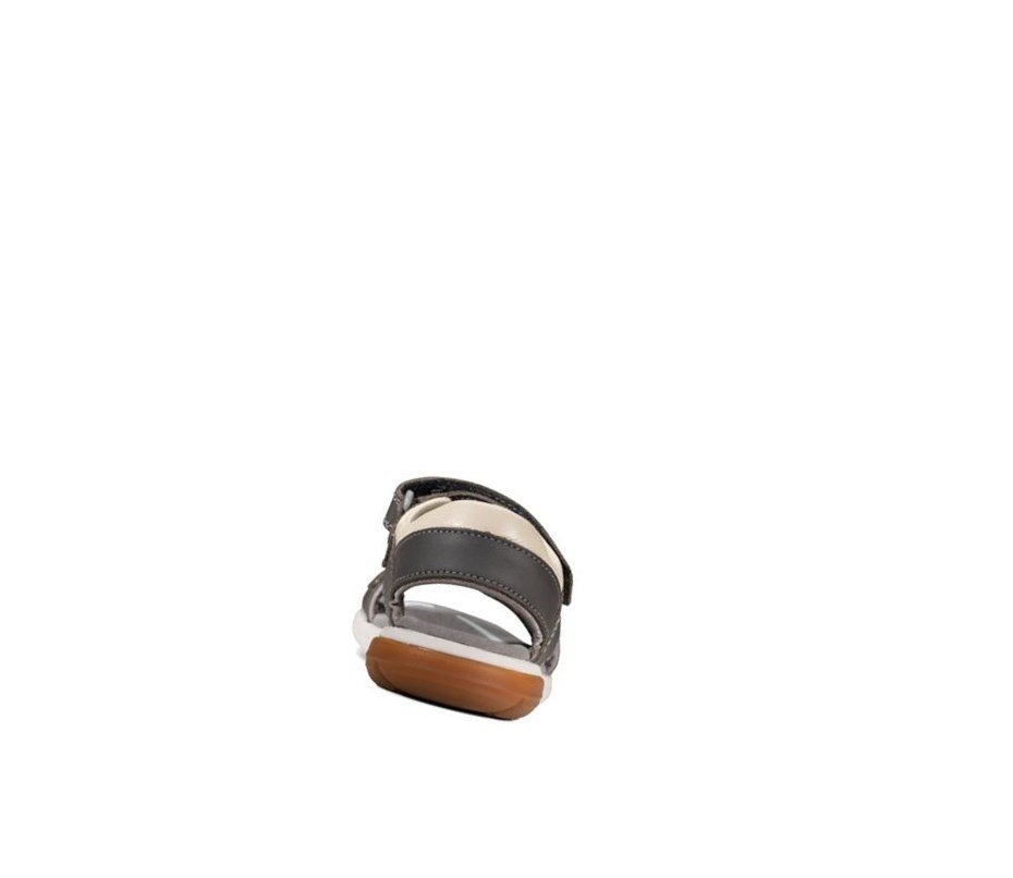 Sandales Casual Clarks Rocco Wave Cuir Garcon Grise | TFGL58374