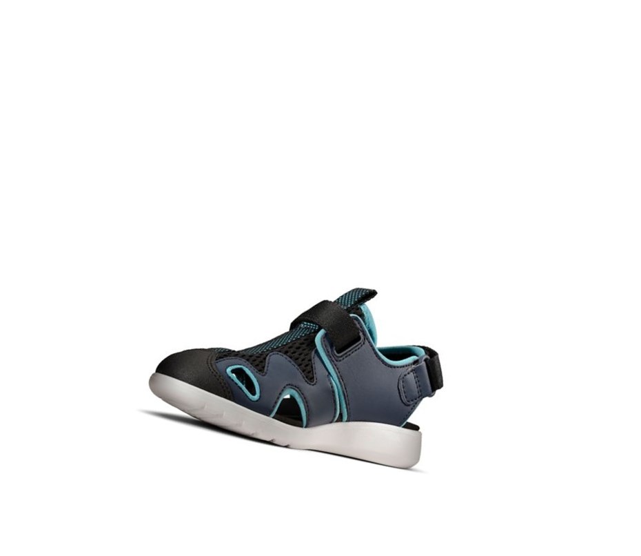 Sandales Casual Clarks Scape Surf Synthétique Fille Bleu Marine | GWRM76892