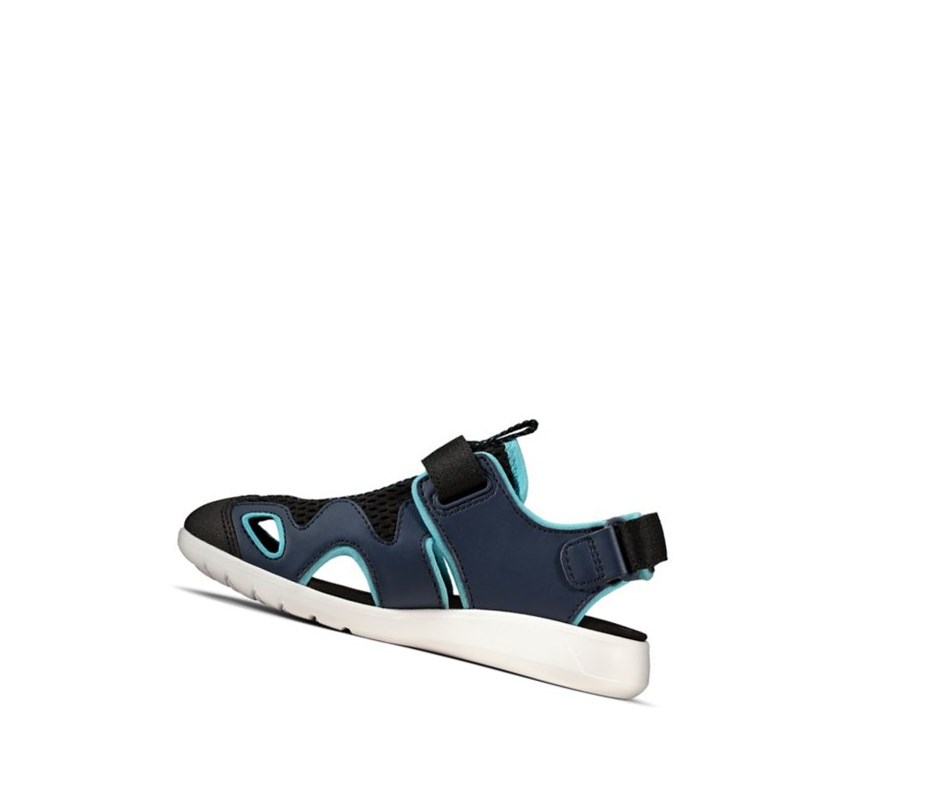 Sandales Casual Clarks Scape Surf Synthétique Fille Bleu Marine | GWRM76892