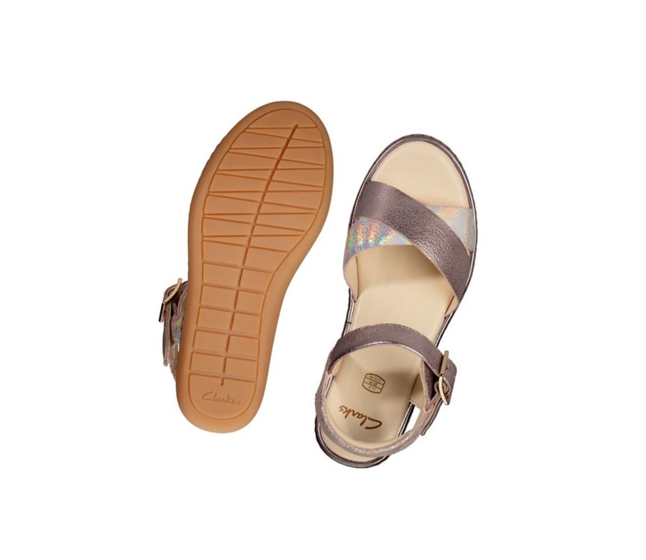 Sandales Casual Clarks Skylark Pure Cuir Fille Rose | OEKB73854