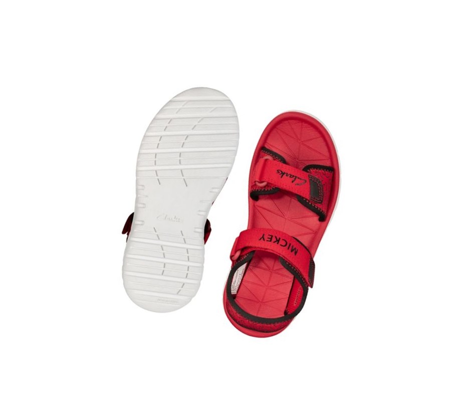 Sandales Casual Clarks Surfing Glove Fille Rouge | EMCY07954