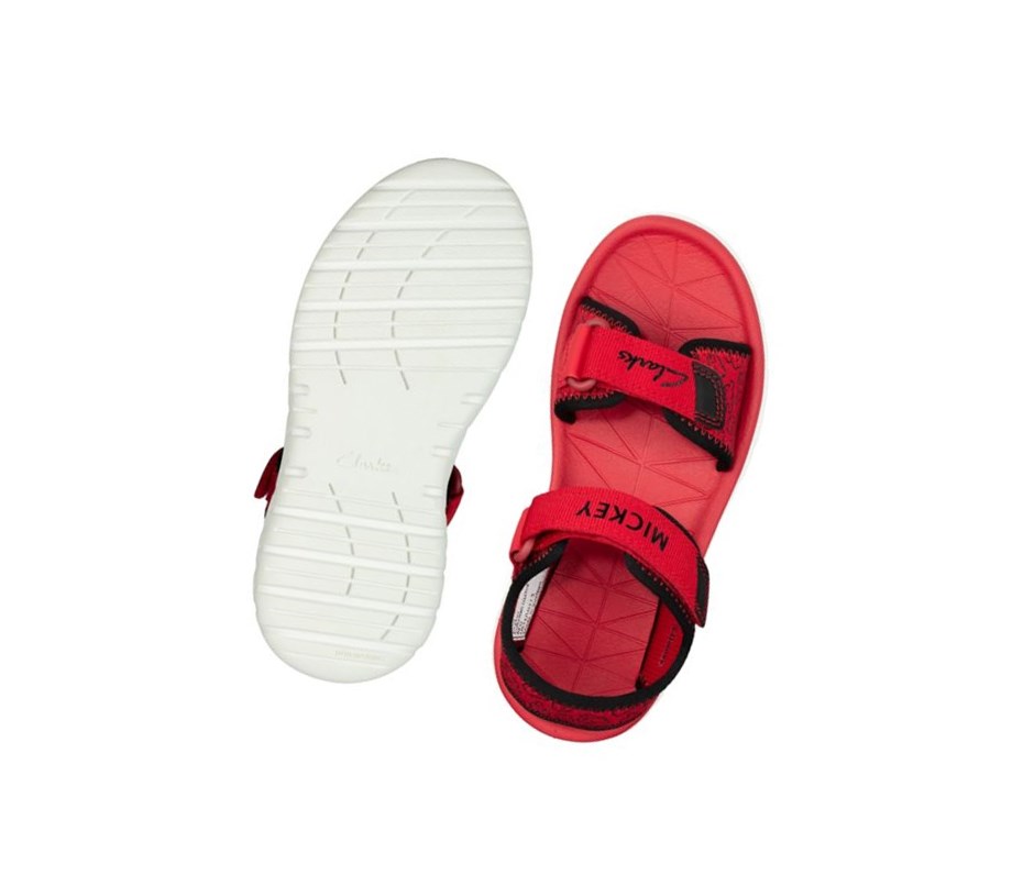 Sandales Casual Clarks Surfing Glove Fille Rouge | YQAD68502