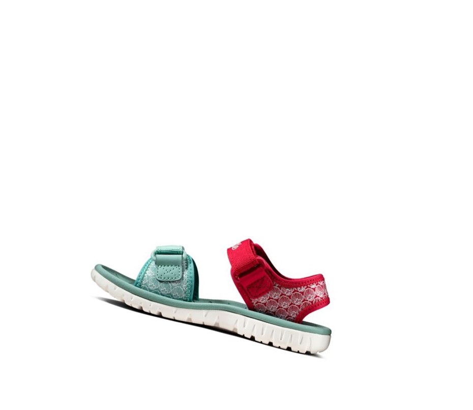 Sandales Casual Clarks Surfing Sea Fille Rouge | CQIU97463