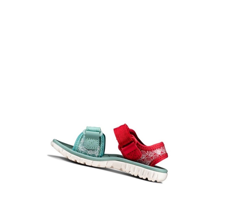 Sandales Casual Clarks Surfing Sea Fille Rouge | DGSN35749