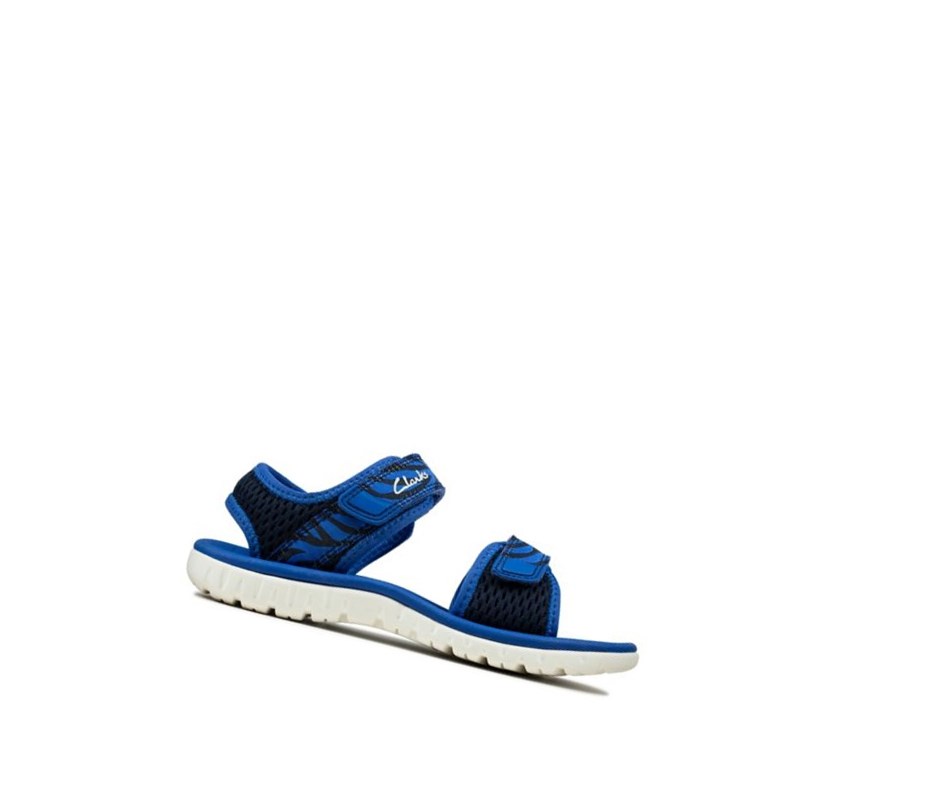 Sandales Casual Clarks Surfing Tide Fille Bleu Marine | FZGC49763