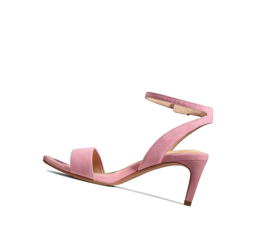 Sandales à Talons Clarks Amali Jewel Daim Femme Rose | TIAK67534