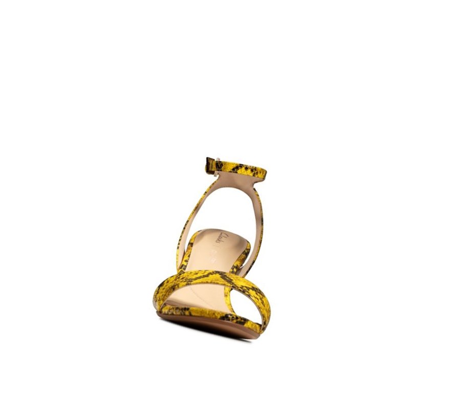 Sandales à Talons Clarks Amali Jewel Femme Jaune Serpent | JLER53498