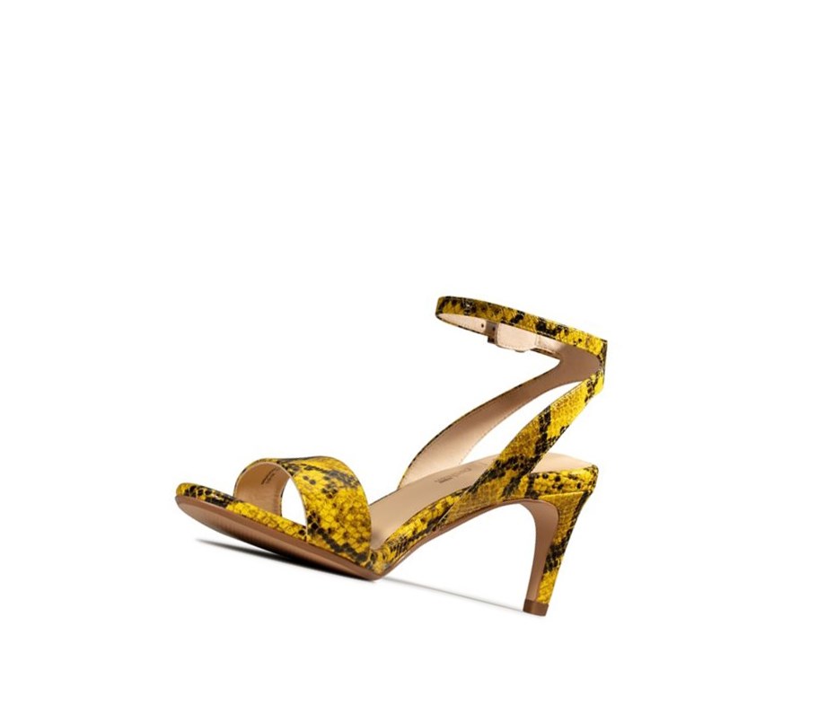 Sandales à Talons Clarks Amali Jewel Femme Jaune Serpent | JLER53498