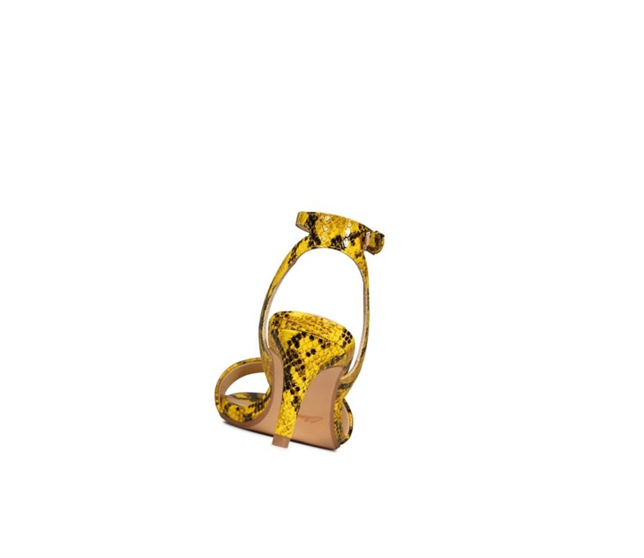 Sandales à Talons Clarks Amali Jewel Femme Jaune Serpent | JLER53498